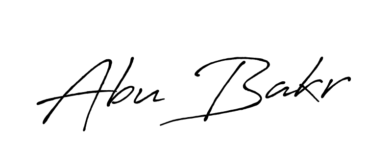 Make a beautiful signature design for name Abu Bakr. With this signature (Antro_Vectra_Bolder) style, you can create a handwritten signature for free. Abu Bakr signature style 7 images and pictures png