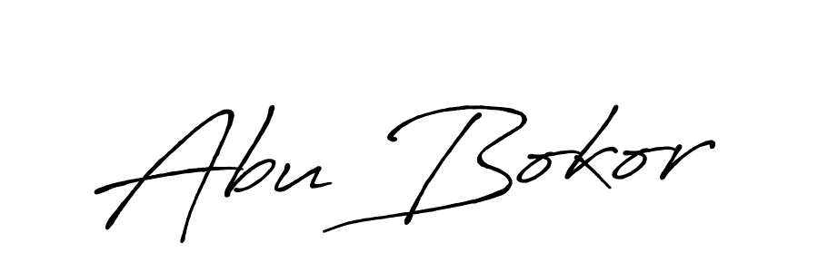 Make a beautiful signature design for name Abu Bokor. With this signature (Antro_Vectra_Bolder) style, you can create a handwritten signature for free. Abu Bokor signature style 7 images and pictures png