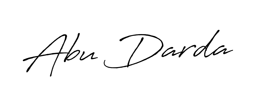 Also You can easily find your signature by using the search form. We will create Abu Darda name handwritten signature images for you free of cost using Antro_Vectra_Bolder sign style. Abu Darda signature style 7 images and pictures png