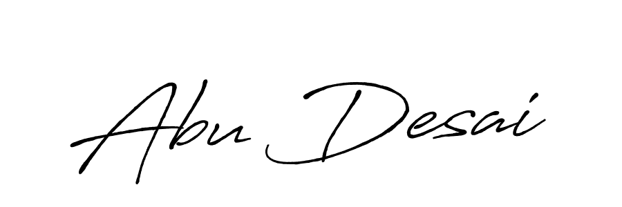 Similarly Antro_Vectra_Bolder is the best handwritten signature design. Signature creator online .You can use it as an online autograph creator for name Abu Desai. Abu Desai signature style 7 images and pictures png