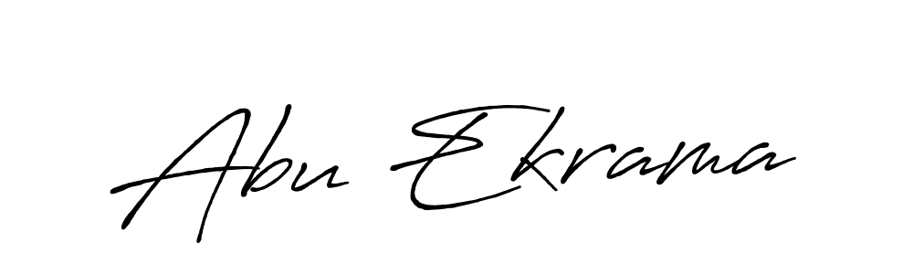 It looks lik you need a new signature style for name Abu Ekrama. Design unique handwritten (Antro_Vectra_Bolder) signature with our free signature maker in just a few clicks. Abu Ekrama signature style 7 images and pictures png