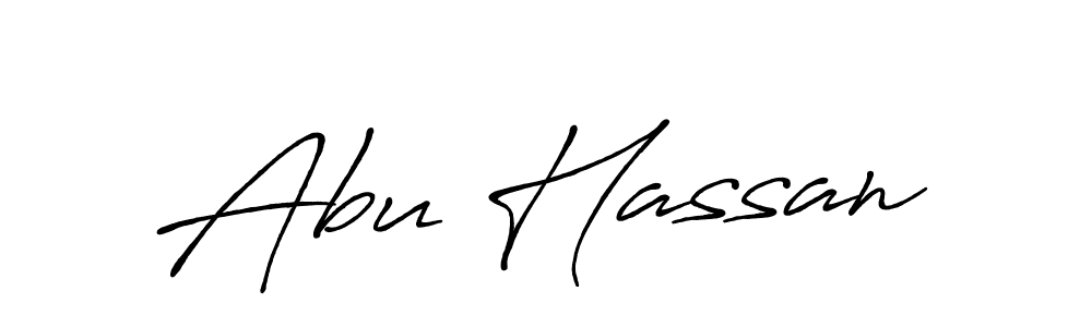 How to make Abu Hassan name signature. Use Antro_Vectra_Bolder style for creating short signs online. This is the latest handwritten sign. Abu Hassan signature style 7 images and pictures png