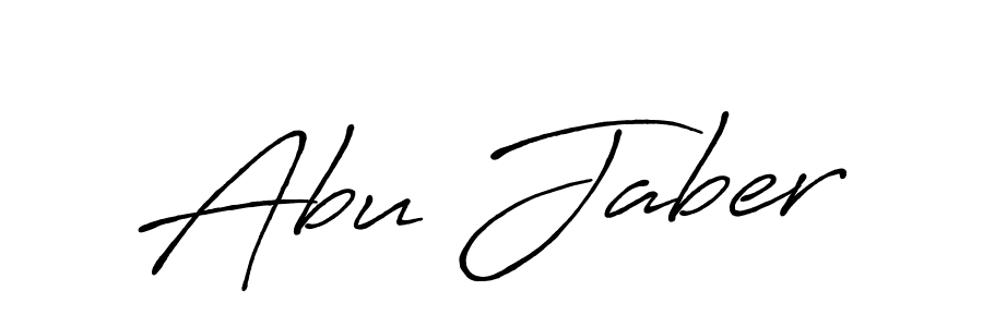 Make a beautiful signature design for name Abu Jaber. With this signature (Antro_Vectra_Bolder) style, you can create a handwritten signature for free. Abu Jaber signature style 7 images and pictures png