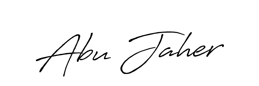Design your own signature with our free online signature maker. With this signature software, you can create a handwritten (Antro_Vectra_Bolder) signature for name Abu Jaher. Abu Jaher signature style 7 images and pictures png