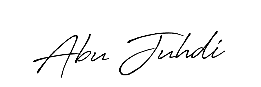 Make a beautiful signature design for name Abu Juhdi. With this signature (Antro_Vectra_Bolder) style, you can create a handwritten signature for free. Abu Juhdi signature style 7 images and pictures png