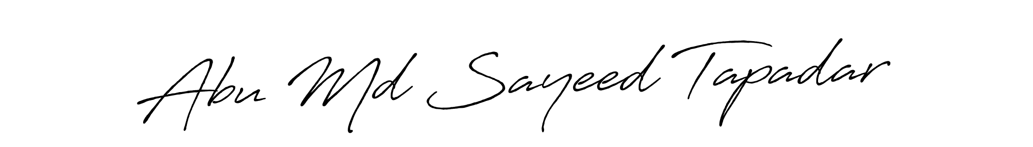 How to make Abu Md Sayeed Tapadar name signature. Use Antro_Vectra_Bolder style for creating short signs online. This is the latest handwritten sign. Abu Md Sayeed Tapadar signature style 7 images and pictures png