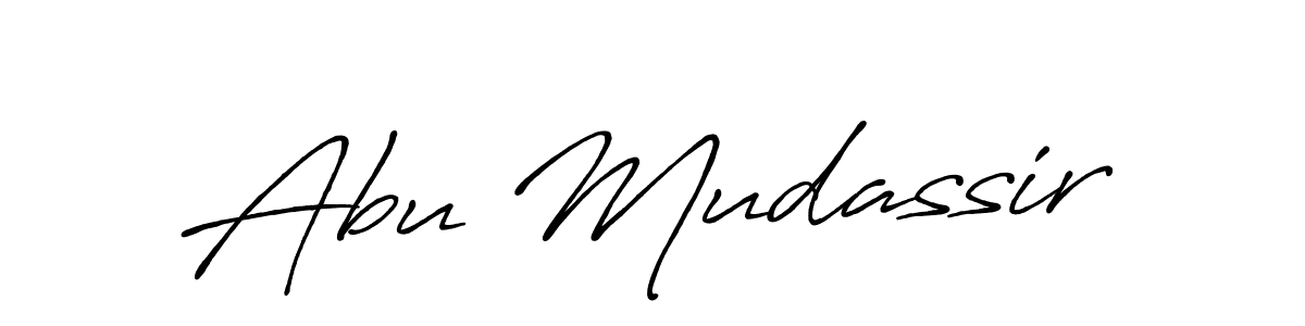 Create a beautiful signature design for name Abu Mudassir. With this signature (Antro_Vectra_Bolder) fonts, you can make a handwritten signature for free. Abu Mudassir signature style 7 images and pictures png