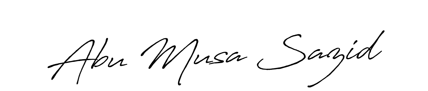 Create a beautiful signature design for name Abu Musa Sazid. With this signature (Antro_Vectra_Bolder) fonts, you can make a handwritten signature for free. Abu Musa Sazid signature style 7 images and pictures png