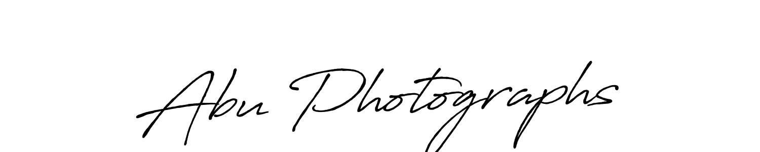 Abu Photographs stylish signature style. Best Handwritten Sign (Antro_Vectra_Bolder) for my name. Handwritten Signature Collection Ideas for my name Abu Photographs. Abu Photographs signature style 7 images and pictures png