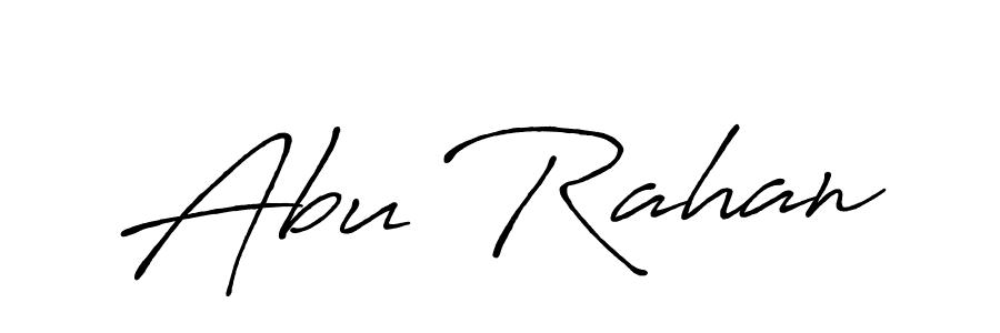 Similarly Antro_Vectra_Bolder is the best handwritten signature design. Signature creator online .You can use it as an online autograph creator for name Abu Rahan. Abu Rahan signature style 7 images and pictures png