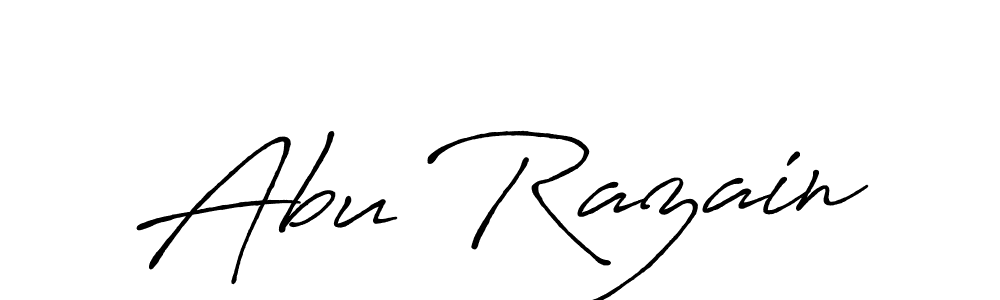 Create a beautiful signature design for name Abu Razain. With this signature (Antro_Vectra_Bolder) fonts, you can make a handwritten signature for free. Abu Razain signature style 7 images and pictures png