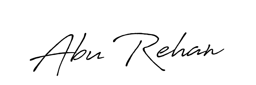 Make a beautiful signature design for name Abu Rehan. With this signature (Antro_Vectra_Bolder) style, you can create a handwritten signature for free. Abu Rehan signature style 7 images and pictures png