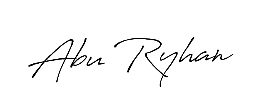 Create a beautiful signature design for name Abu Ryhan. With this signature (Antro_Vectra_Bolder) fonts, you can make a handwritten signature for free. Abu Ryhan signature style 7 images and pictures png