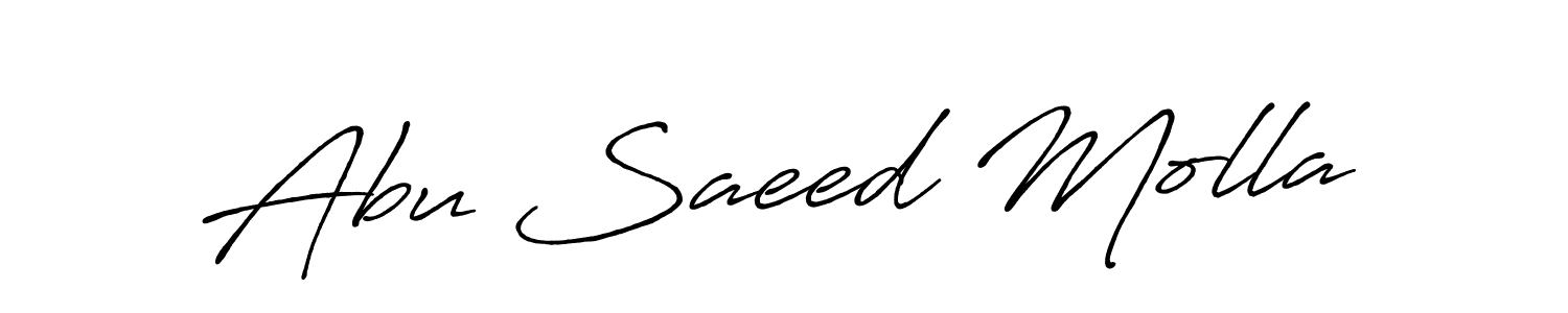 Design your own signature with our free online signature maker. With this signature software, you can create a handwritten (Antro_Vectra_Bolder) signature for name Abu Saeed Molla. Abu Saeed Molla signature style 7 images and pictures png