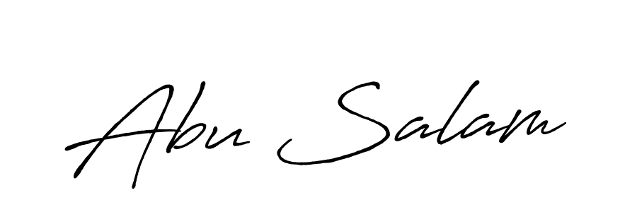 Use a signature maker to create a handwritten signature online. With this signature software, you can design (Antro_Vectra_Bolder) your own signature for name Abu Salam. Abu Salam signature style 7 images and pictures png