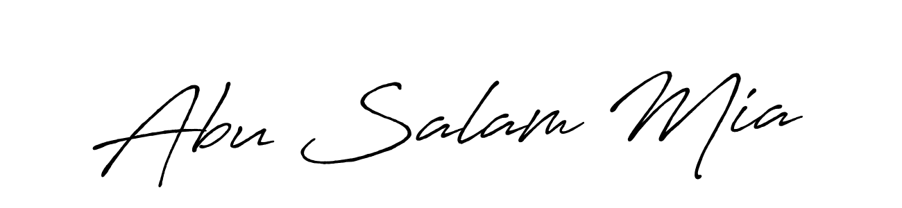 Make a beautiful signature design for name Abu Salam Mia. With this signature (Antro_Vectra_Bolder) style, you can create a handwritten signature for free. Abu Salam Mia signature style 7 images and pictures png