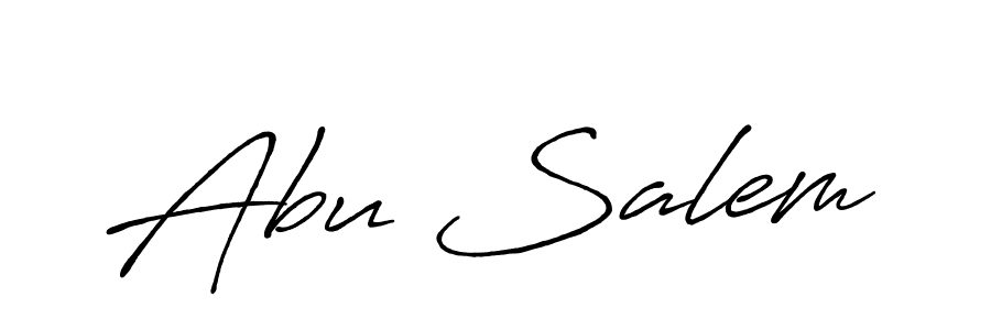 Also we have Abu Salem name is the best signature style. Create professional handwritten signature collection using Antro_Vectra_Bolder autograph style. Abu Salem signature style 7 images and pictures png