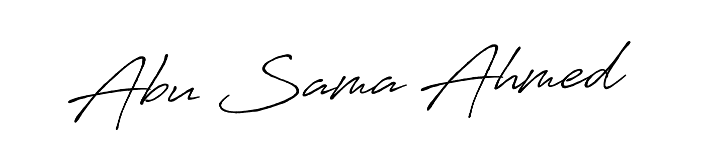 Create a beautiful signature design for name Abu Sama Ahmed. With this signature (Antro_Vectra_Bolder) fonts, you can make a handwritten signature for free. Abu Sama Ahmed signature style 7 images and pictures png