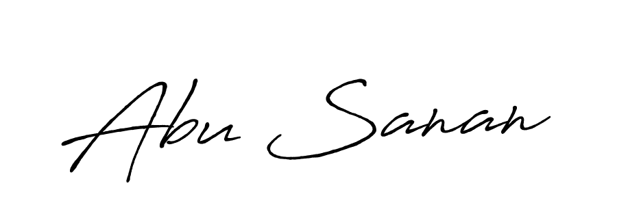 Make a beautiful signature design for name Abu Sanan. With this signature (Antro_Vectra_Bolder) style, you can create a handwritten signature for free. Abu Sanan signature style 7 images and pictures png