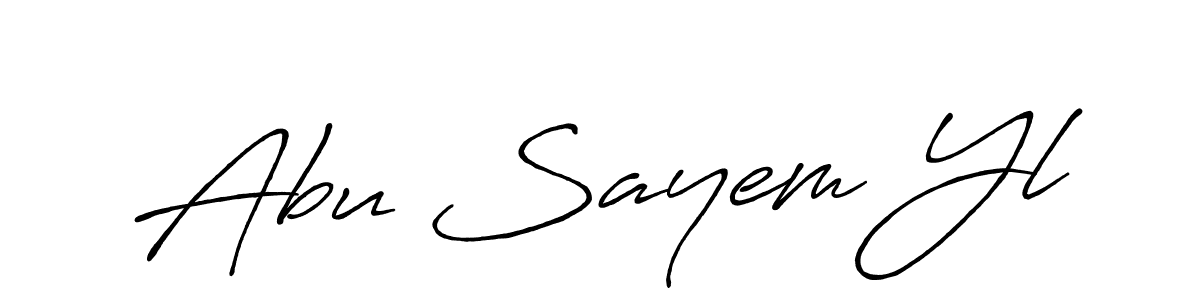 Abu Sayem Yl stylish signature style. Best Handwritten Sign (Antro_Vectra_Bolder) for my name. Handwritten Signature Collection Ideas for my name Abu Sayem Yl. Abu Sayem Yl signature style 7 images and pictures png
