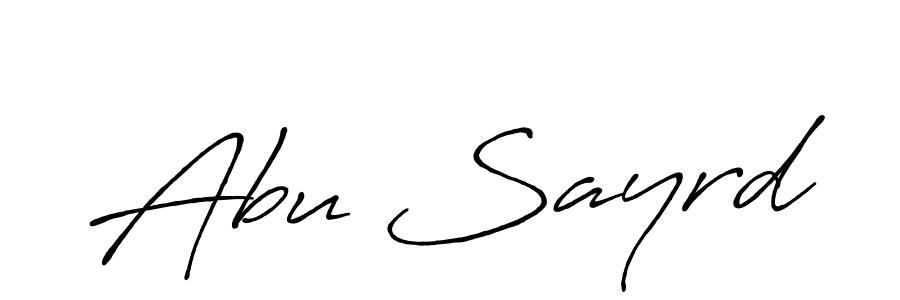 Make a beautiful signature design for name Abu Sayrd. With this signature (Antro_Vectra_Bolder) style, you can create a handwritten signature for free. Abu Sayrd signature style 7 images and pictures png