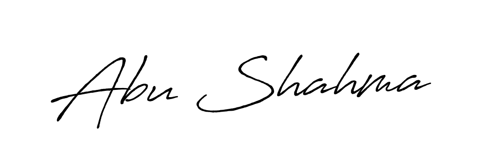 Create a beautiful signature design for name Abu Shahma. With this signature (Antro_Vectra_Bolder) fonts, you can make a handwritten signature for free. Abu Shahma signature style 7 images and pictures png