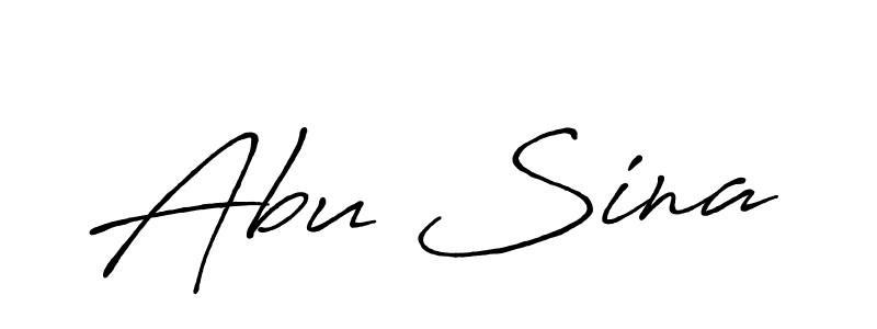 How to make Abu Sina name signature. Use Antro_Vectra_Bolder style for creating short signs online. This is the latest handwritten sign. Abu Sina signature style 7 images and pictures png