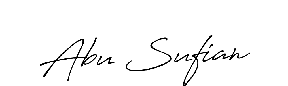 Make a beautiful signature design for name Abu Sufian. With this signature (Antro_Vectra_Bolder) style, you can create a handwritten signature for free. Abu Sufian signature style 7 images and pictures png