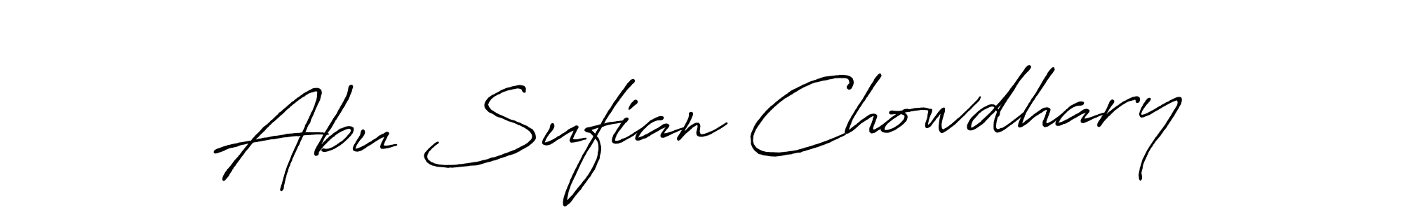 Make a beautiful signature design for name Abu Sufian Chowdhary. With this signature (Antro_Vectra_Bolder) style, you can create a handwritten signature for free. Abu Sufian Chowdhary signature style 7 images and pictures png