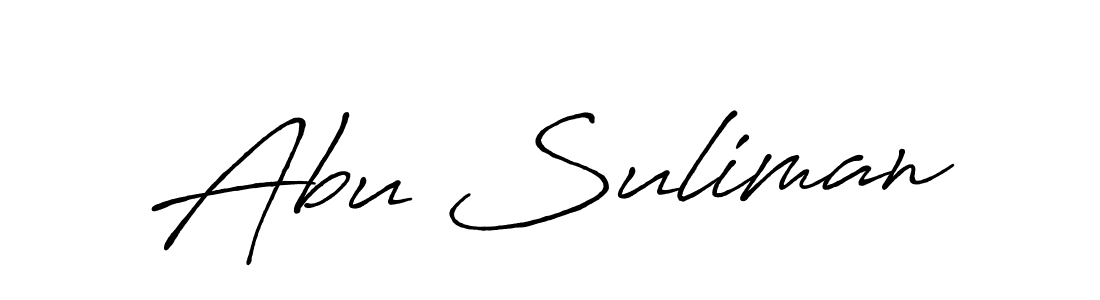 Antro_Vectra_Bolder is a professional signature style that is perfect for those who want to add a touch of class to their signature. It is also a great choice for those who want to make their signature more unique. Get Abu Suliman name to fancy signature for free. Abu Suliman signature style 7 images and pictures png
