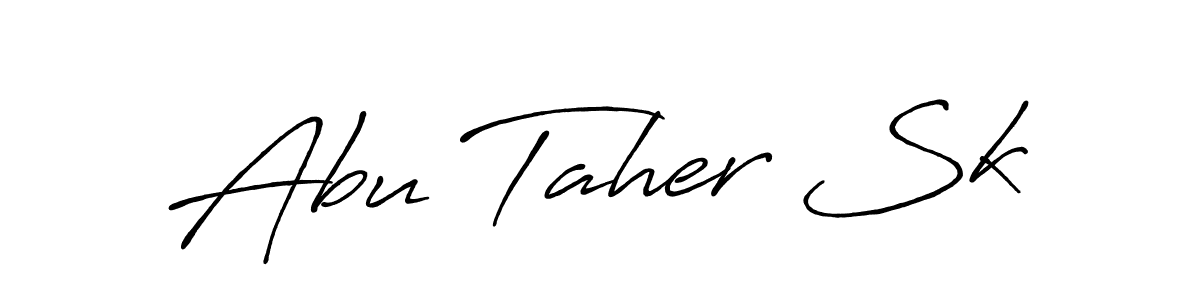 Abu Taher Sk stylish signature style. Best Handwritten Sign (Antro_Vectra_Bolder) for my name. Handwritten Signature Collection Ideas for my name Abu Taher Sk. Abu Taher Sk signature style 7 images and pictures png