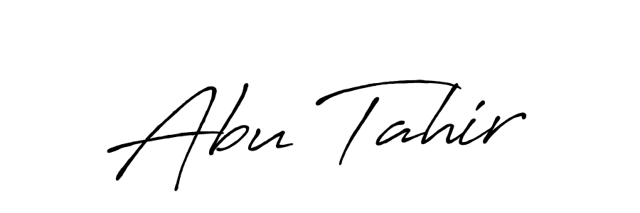 Create a beautiful signature design for name Abu Tahir. With this signature (Antro_Vectra_Bolder) fonts, you can make a handwritten signature for free. Abu Tahir signature style 7 images and pictures png