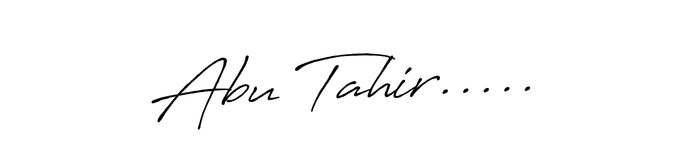 How to make Abu Tahir..... name signature. Use Antro_Vectra_Bolder style for creating short signs online. This is the latest handwritten sign. Abu Tahir..... signature style 7 images and pictures png