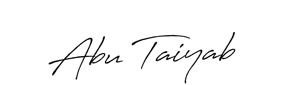Also You can easily find your signature by using the search form. We will create Abu Taiyab name handwritten signature images for you free of cost using Antro_Vectra_Bolder sign style. Abu Taiyab signature style 7 images and pictures png