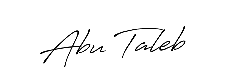 Make a beautiful signature design for name Abu Taleb. With this signature (Antro_Vectra_Bolder) style, you can create a handwritten signature for free. Abu Taleb signature style 7 images and pictures png