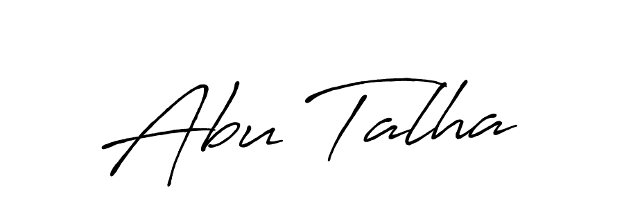 Create a beautiful signature design for name Abu Talha. With this signature (Antro_Vectra_Bolder) fonts, you can make a handwritten signature for free. Abu Talha signature style 7 images and pictures png