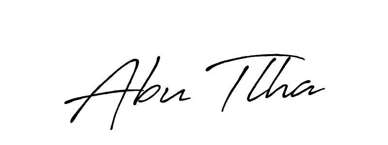 Create a beautiful signature design for name Abu Tlha. With this signature (Antro_Vectra_Bolder) fonts, you can make a handwritten signature for free. Abu Tlha signature style 7 images and pictures png