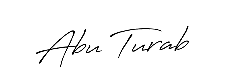 Design your own signature with our free online signature maker. With this signature software, you can create a handwritten (Antro_Vectra_Bolder) signature for name Abu Turab. Abu Turab signature style 7 images and pictures png