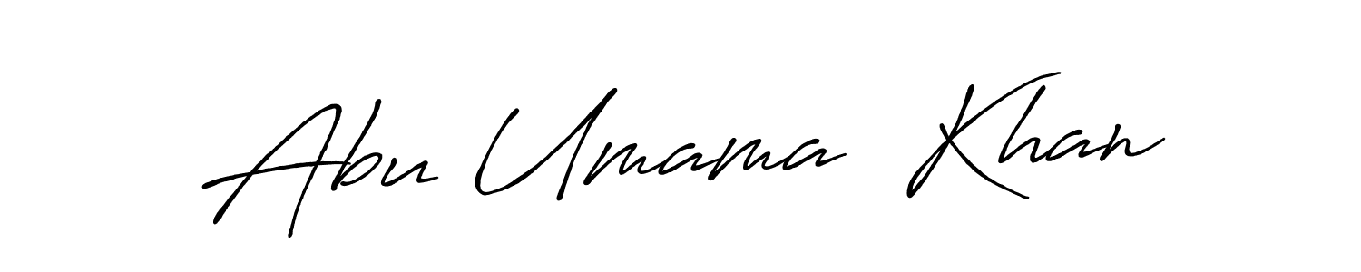 It looks lik you need a new signature style for name Abu Umama  Khan. Design unique handwritten (Antro_Vectra_Bolder) signature with our free signature maker in just a few clicks. Abu Umama  Khan signature style 7 images and pictures png