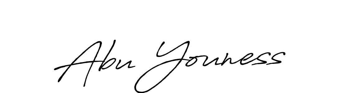 Create a beautiful signature design for name Abu Youness. With this signature (Antro_Vectra_Bolder) fonts, you can make a handwritten signature for free. Abu Youness signature style 7 images and pictures png