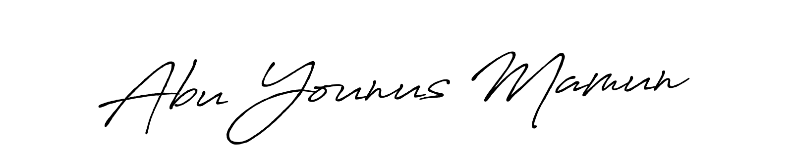 Make a beautiful signature design for name Abu Younus Mamun. With this signature (Antro_Vectra_Bolder) style, you can create a handwritten signature for free. Abu Younus Mamun signature style 7 images and pictures png