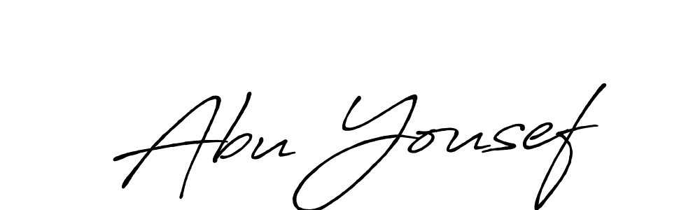 Create a beautiful signature design for name Abu Yousef. With this signature (Antro_Vectra_Bolder) fonts, you can make a handwritten signature for free. Abu Yousef signature style 7 images and pictures png