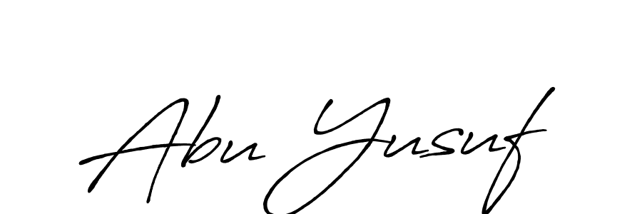 Abu Yusuf stylish signature style. Best Handwritten Sign (Antro_Vectra_Bolder) for my name. Handwritten Signature Collection Ideas for my name Abu Yusuf. Abu Yusuf signature style 7 images and pictures png