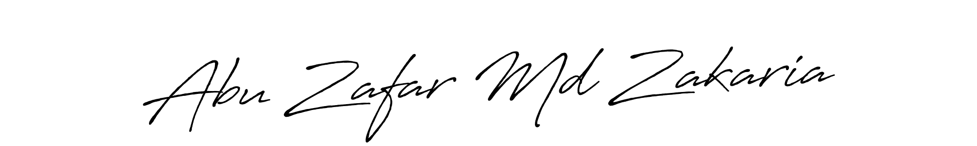 How to make Abu Zafar Md Zakaria name signature. Use Antro_Vectra_Bolder style for creating short signs online. This is the latest handwritten sign. Abu Zafar Md Zakaria signature style 7 images and pictures png