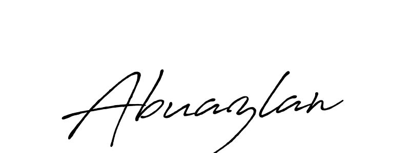 Create a beautiful signature design for name Abuazlan. With this signature (Antro_Vectra_Bolder) fonts, you can make a handwritten signature for free. Abuazlan signature style 7 images and pictures png