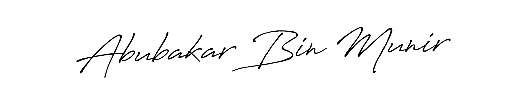 Make a beautiful signature design for name Abubakar Bin Munir. With this signature (Antro_Vectra_Bolder) style, you can create a handwritten signature for free. Abubakar Bin Munir signature style 7 images and pictures png