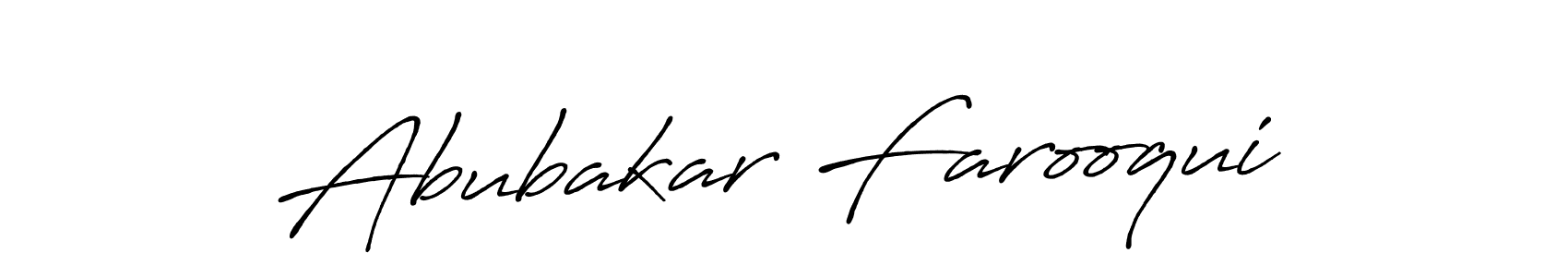 How to make Abubakar Farooqui name signature. Use Antro_Vectra_Bolder style for creating short signs online. This is the latest handwritten sign. Abubakar Farooqui signature style 7 images and pictures png