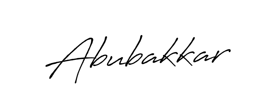 Use a signature maker to create a handwritten signature online. With this signature software, you can design (Antro_Vectra_Bolder) your own signature for name Abubakkar. Abubakkar signature style 7 images and pictures png