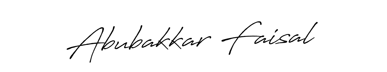 The best way (Antro_Vectra_Bolder) to make a short signature is to pick only two or three words in your name. The name Abubakkar Faisal include a total of six letters. For converting this name. Abubakkar Faisal signature style 7 images and pictures png