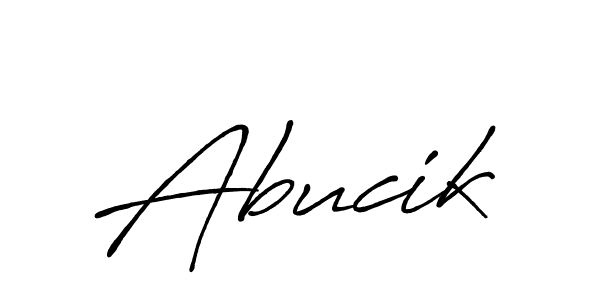 Design your own signature with our free online signature maker. With this signature software, you can create a handwritten (Antro_Vectra_Bolder) signature for name Abucik. Abucik signature style 7 images and pictures png